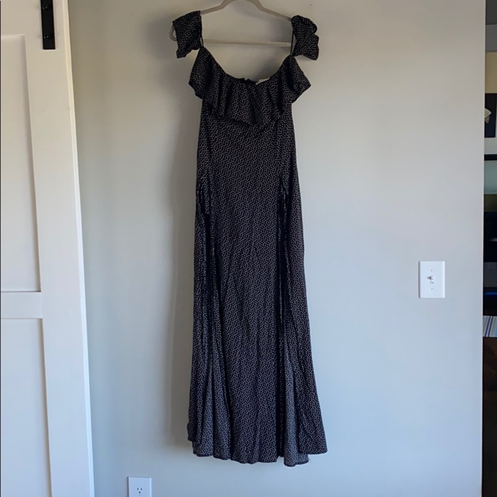 Off the shoulder maxi romper